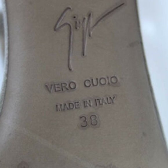 Giuseppe Beige Suede Pink Bow T Strap European 38 - Picture 3 of 5